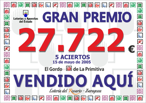Premio repartido por Loter&iacute;a del Rosario &mdash; El Gordo 2005
